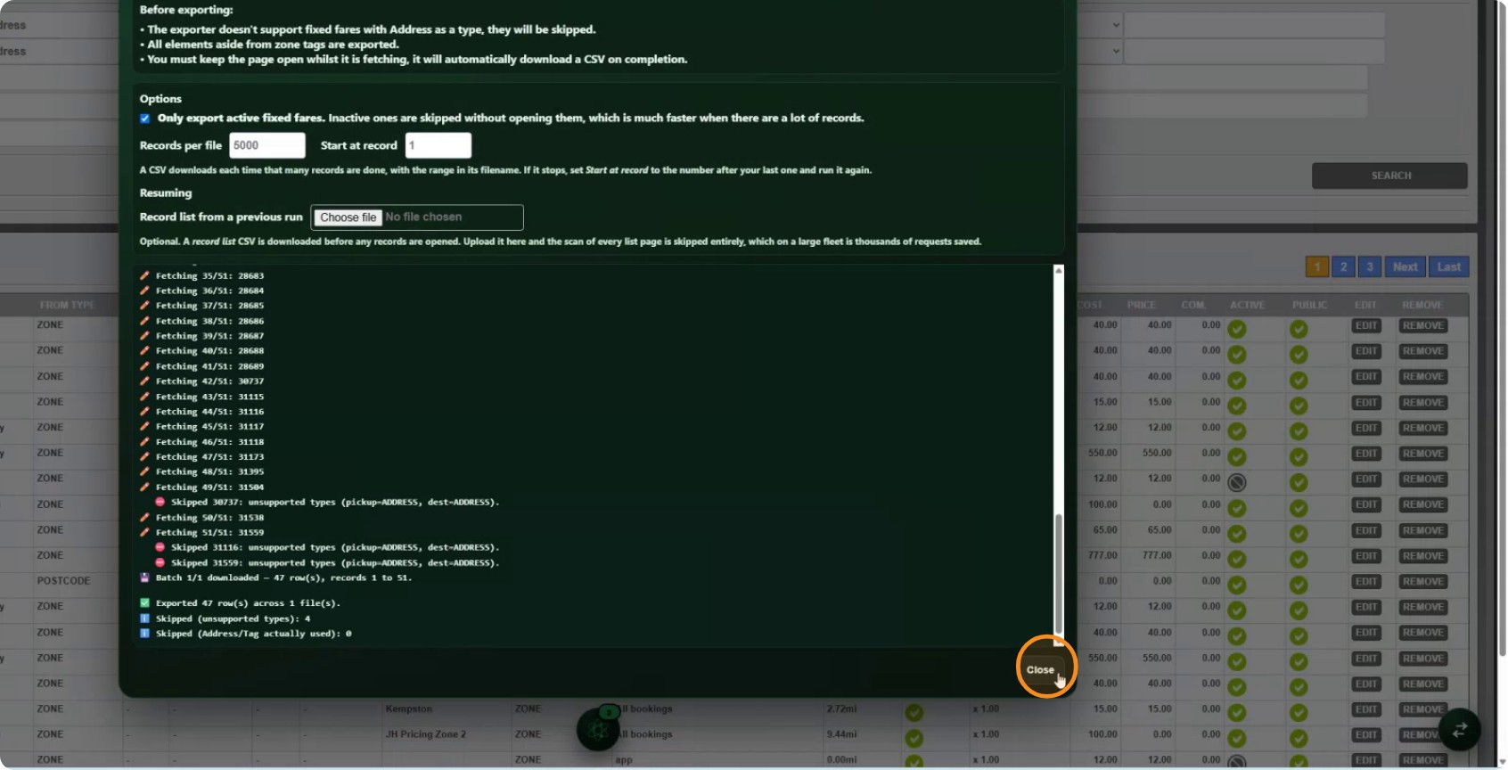 The import tool