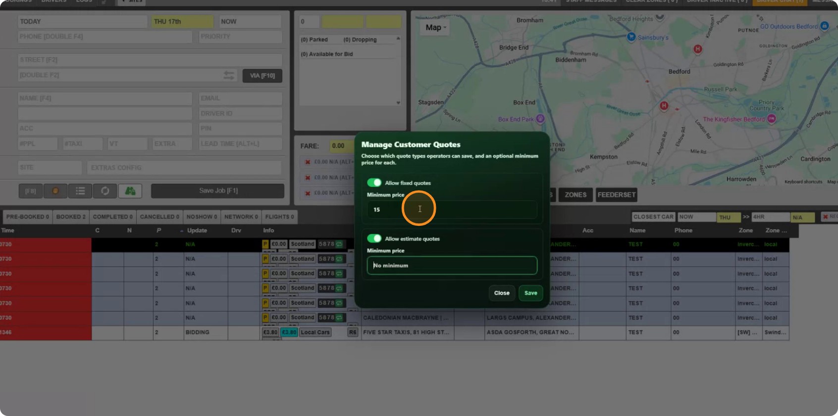 Setting the minimums